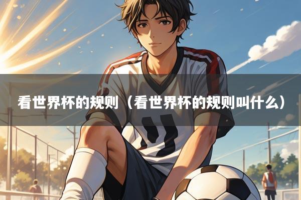 看世界杯的规则(看世界杯的规则叫什么)