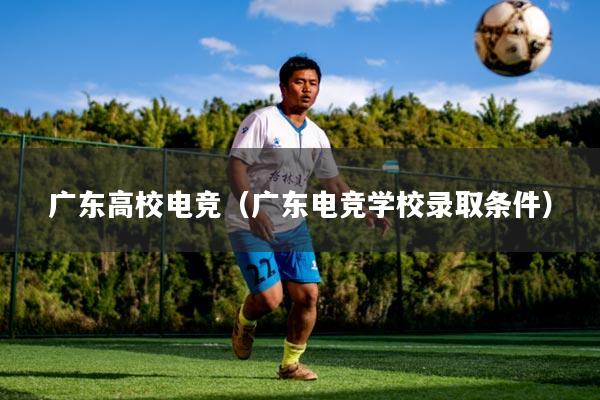 广东高校电竞（广东电竞学校录取条件）